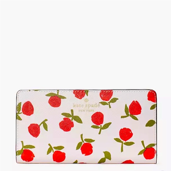 Kate Spade Rose Dana Large Slim Bifold Wallet - Picture 8 of 10